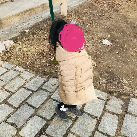 Zara girls down jacket and old navy white fleece set 3-4years - Picture 7 of 7
